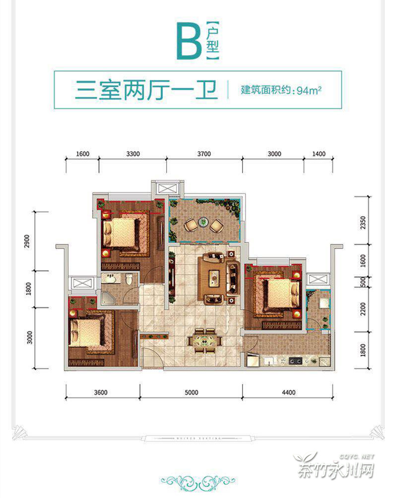 汇悦·悦庭户型图_茶竹永川网