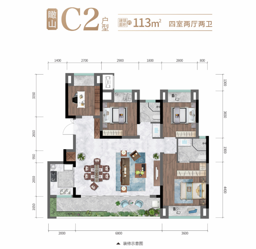 建面113平四房双卫中国铁建·青秀湾(楼盘详情户型图相册地图023